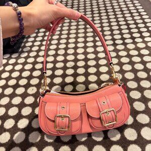 NWT Coach CM079 Ashton shoulder Bag In Pebble Leather Burnt Coral
